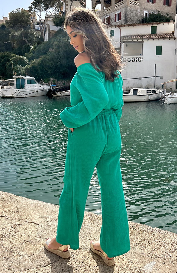 Mousseline Pants Green – shoparchief, foto 6