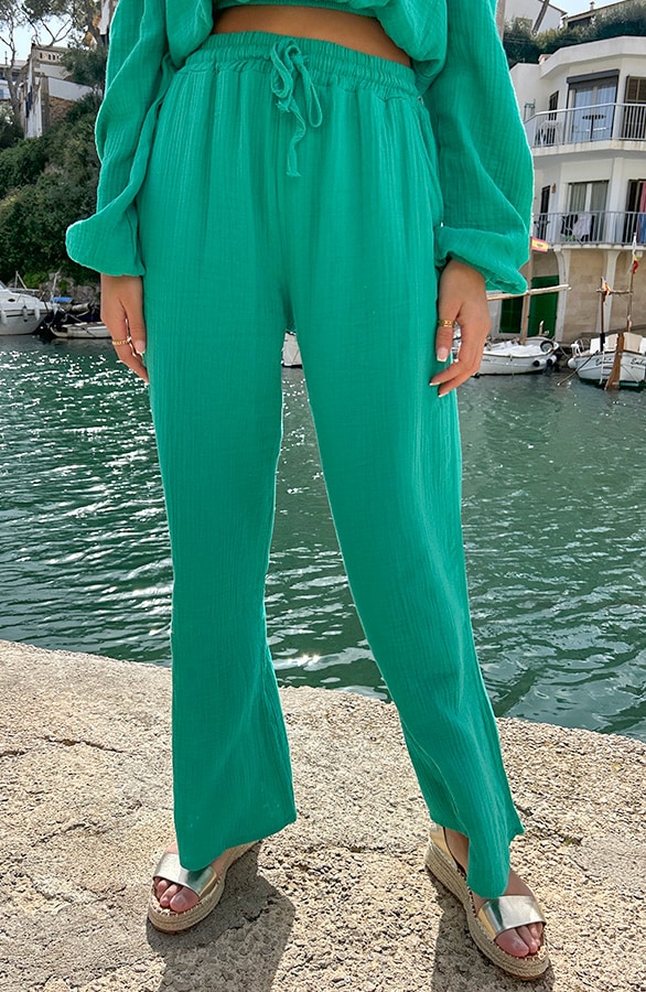 Mousseline Pants Green – shoparchief