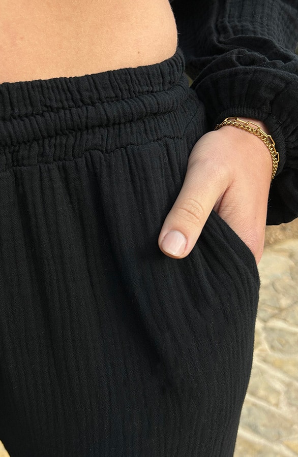 Mousseline Pants Zwart – shoparchief, foto 6