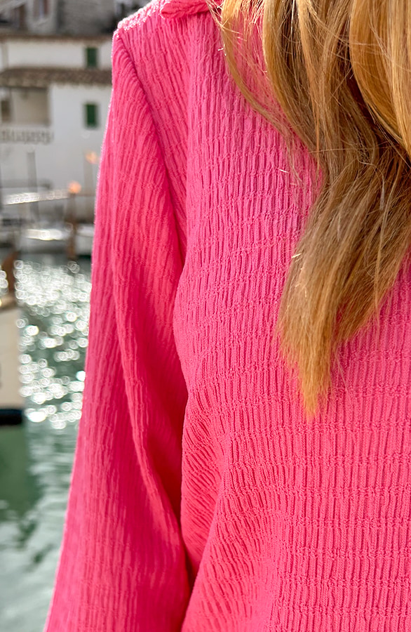 Oversized Venice Blouse Fuchsia – shoparchief, foto 6