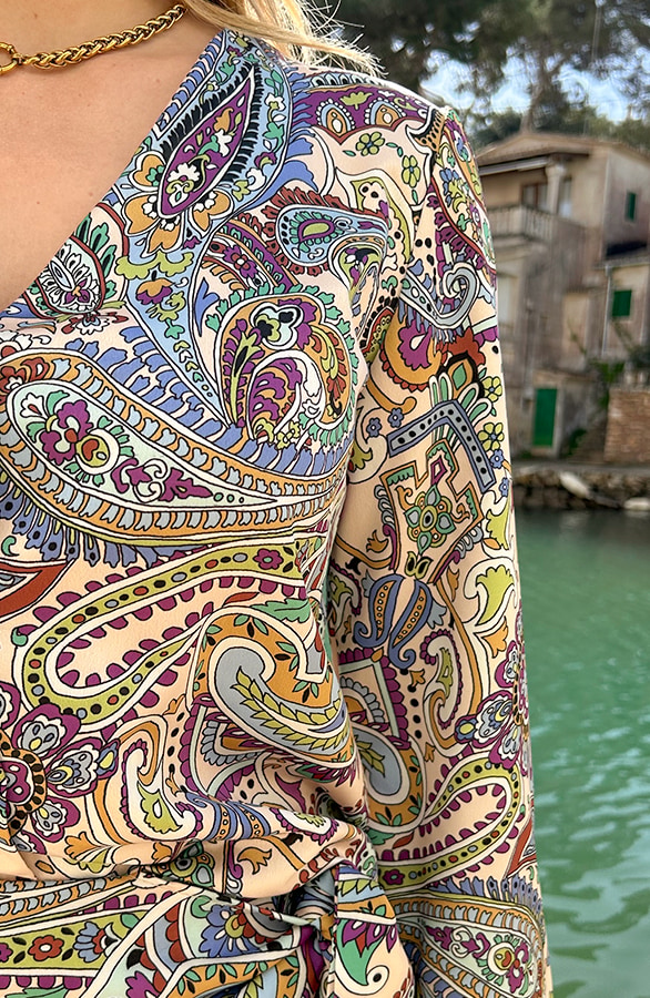 Paisley Knopen Blouse – shoparchief, foto 9