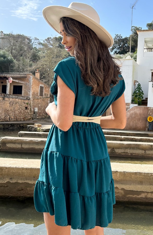 Sienna Jurk Petrol – shoparchief, foto 5