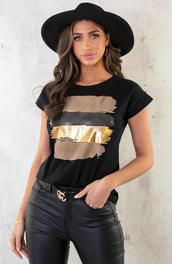 Top Metallic Zwart – tops, foto 7
