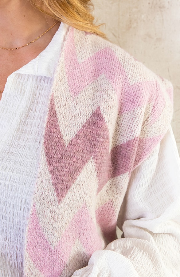 Aztec Gilet Dust Roze – shoparchief, foto 6