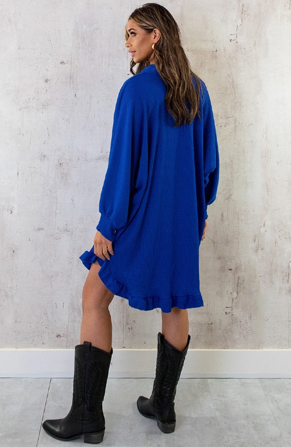 Blouse Jurk Oversized Kobalt – shoparchief, foto 6