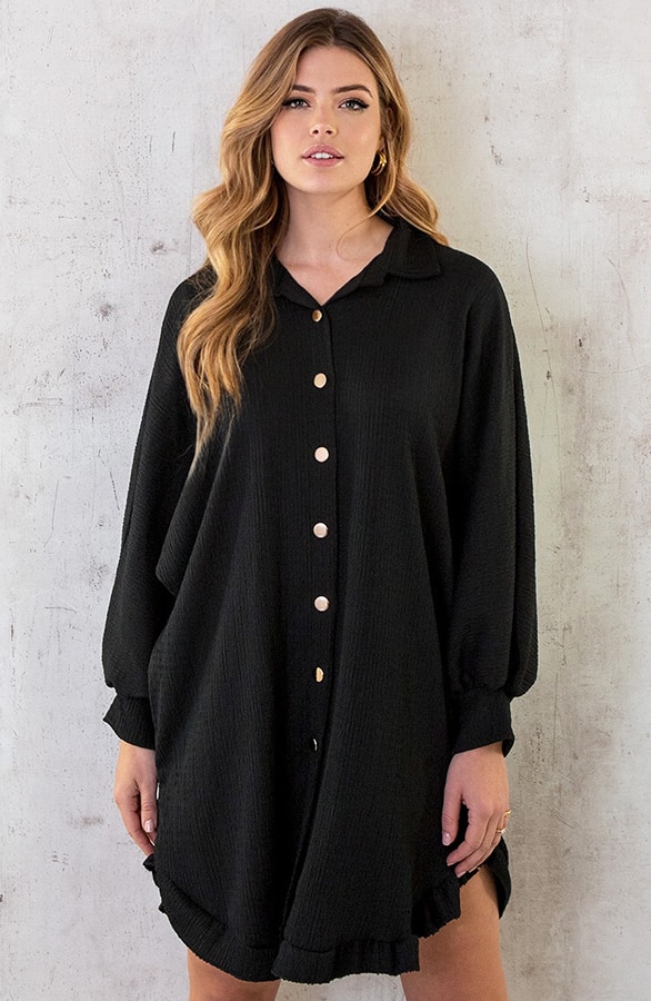 Blouse Jurk Oversized Zwart – shoparchief