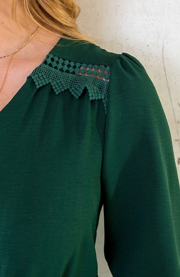 Boho V-Hals Jurk Smaragd – shoparchief, foto 12