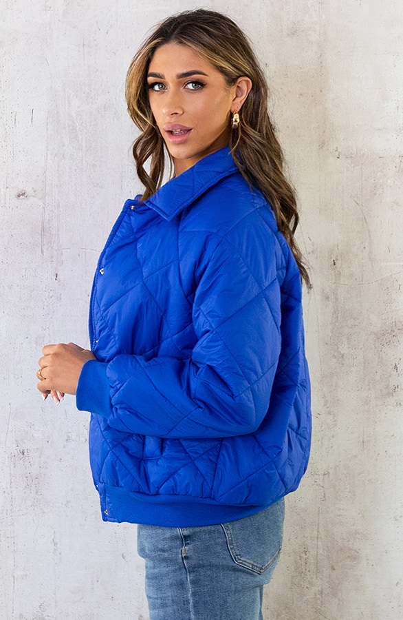 Bomber Jacket Quilted Kobalt – shoparchief, foto 4