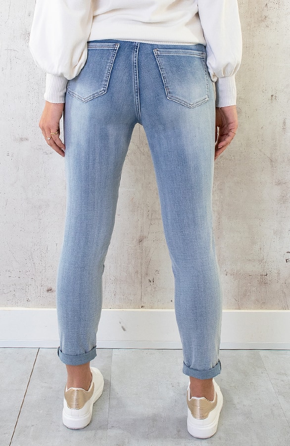 Jeans Met Embroidery Light Blue – shoparchief, foto 3