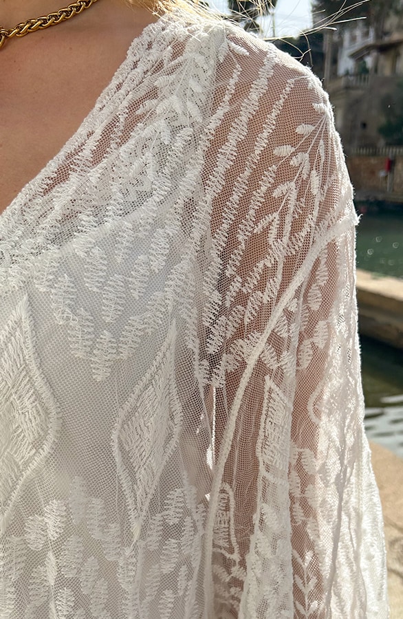 Kimono Leaves Ecru – shoparchief, foto 5