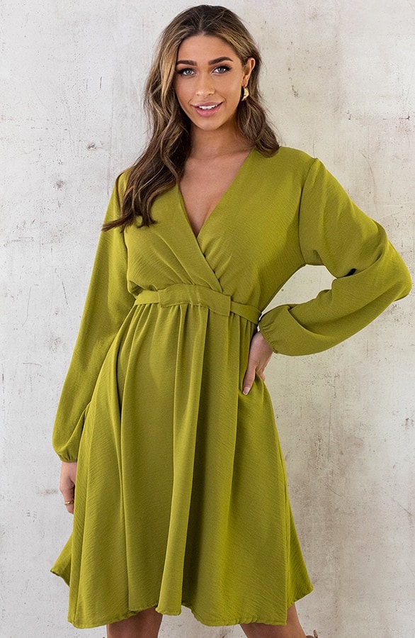 Londen Jurk Olive – shoparchief
