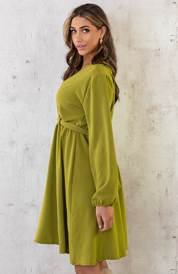 Londen Jurk Olive – shoparchief, foto 4