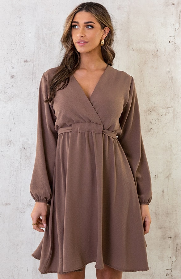 Londen Jurk Taupe – shoparchief, foto 3