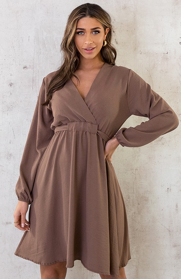 Londen Jurk Taupe – shoparchief