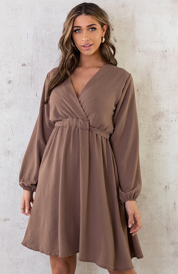 Londen Jurk Taupe – shoparchief, foto 2