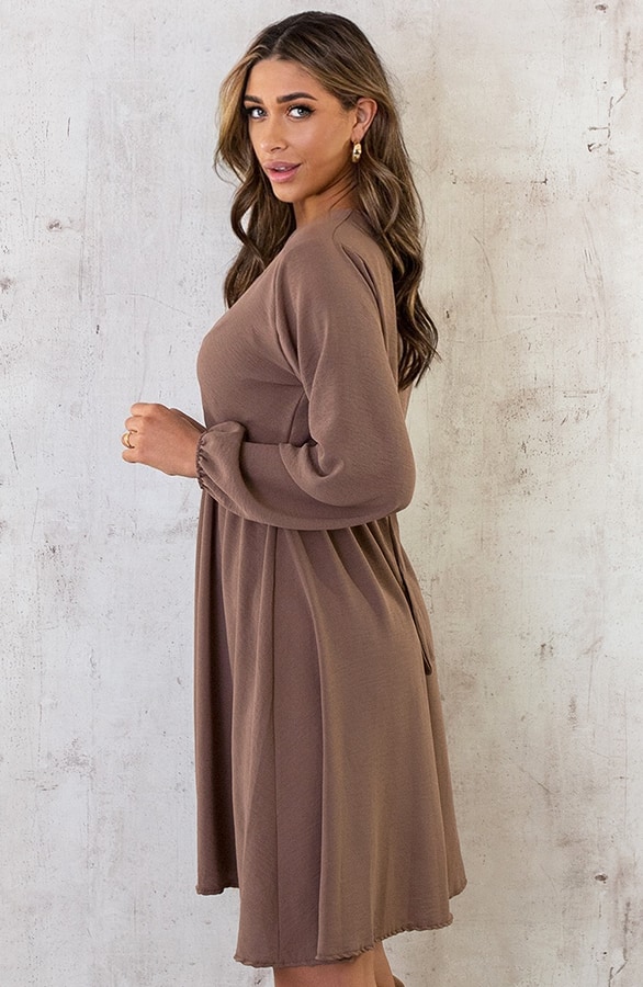 Londen Jurk Taupe – shoparchief, foto 4