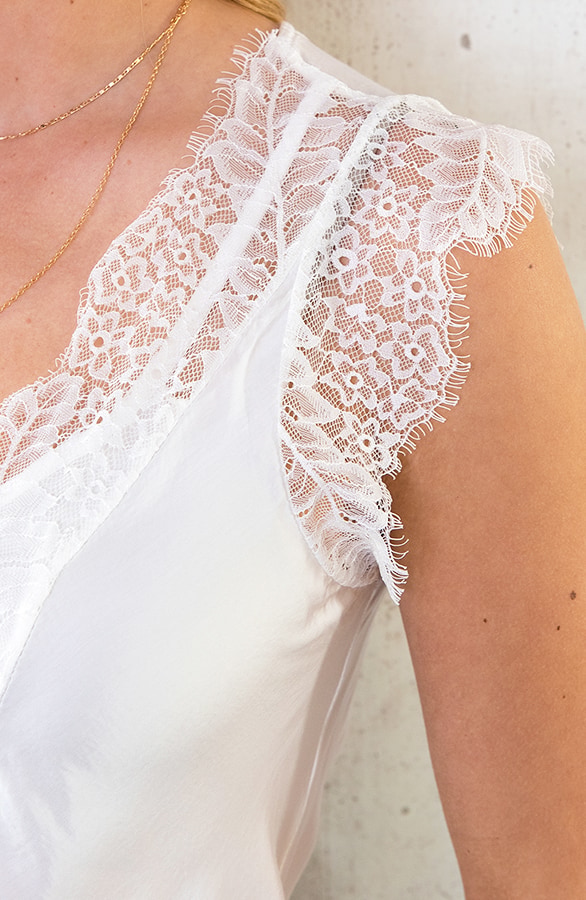 Luxury Kanten Top Exclusive Ecru – shoparchief, foto 6