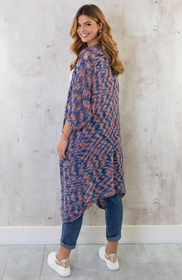 Midi Gehaakt Vest Jeansblauw – shoparchief, foto 9
