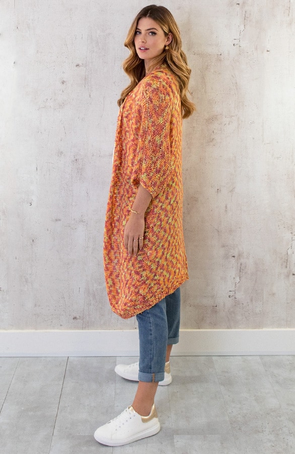 Midi Gehaakt Vest Oranje – shoparchief, foto 8