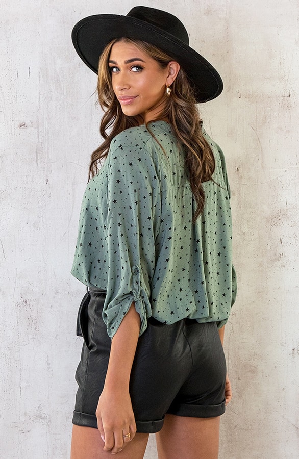 Oversized Blouse Stars Army – shoparchief, foto 5