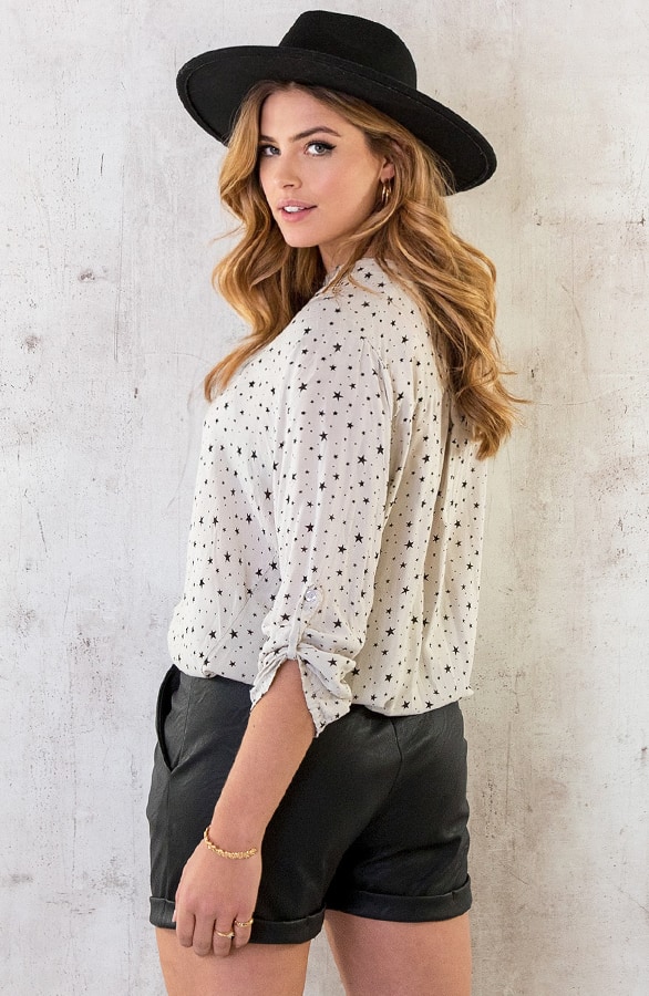 Oversized Blouse Stars Beige – shoparchief, foto 4