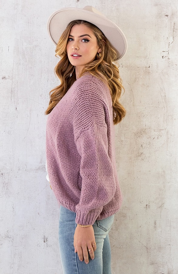 Oversized Knitted Vest Dust Roze – shoparchief, foto 10