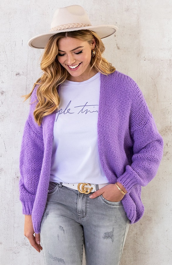 Oversized Knitted Vest Lila – shoparchief, foto 8