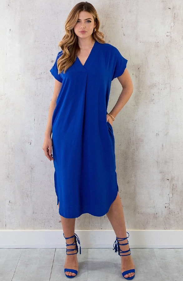 Palermo Pocket Jurk Kobalt – shoparchief