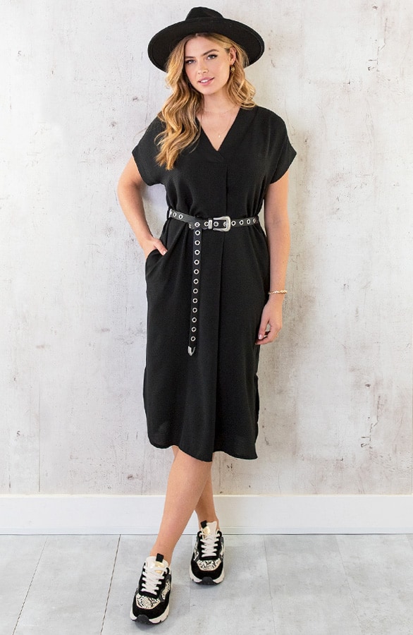Palermo Pocket Jurk Zwart – shoparchief, foto 8