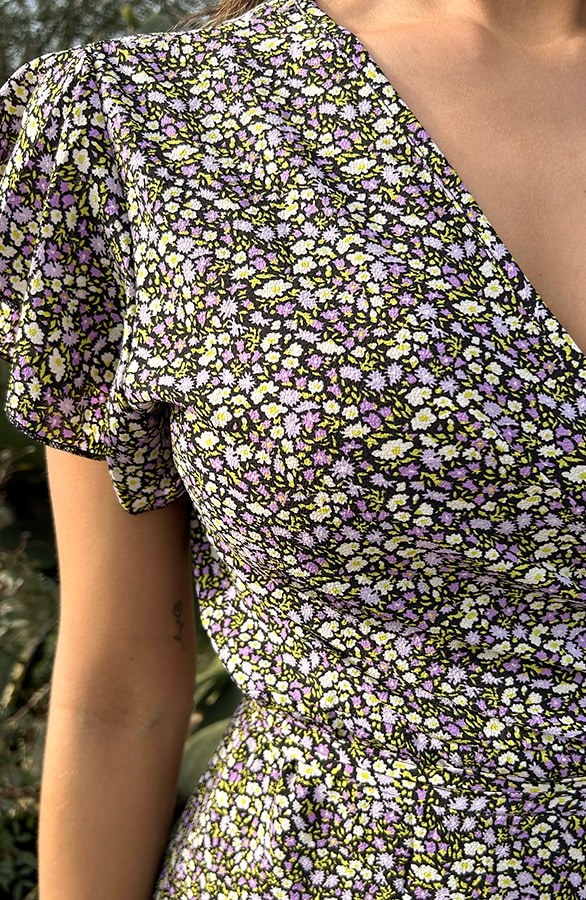 Wikkel Jurk Bloemen Paars – shoparchief, foto 6