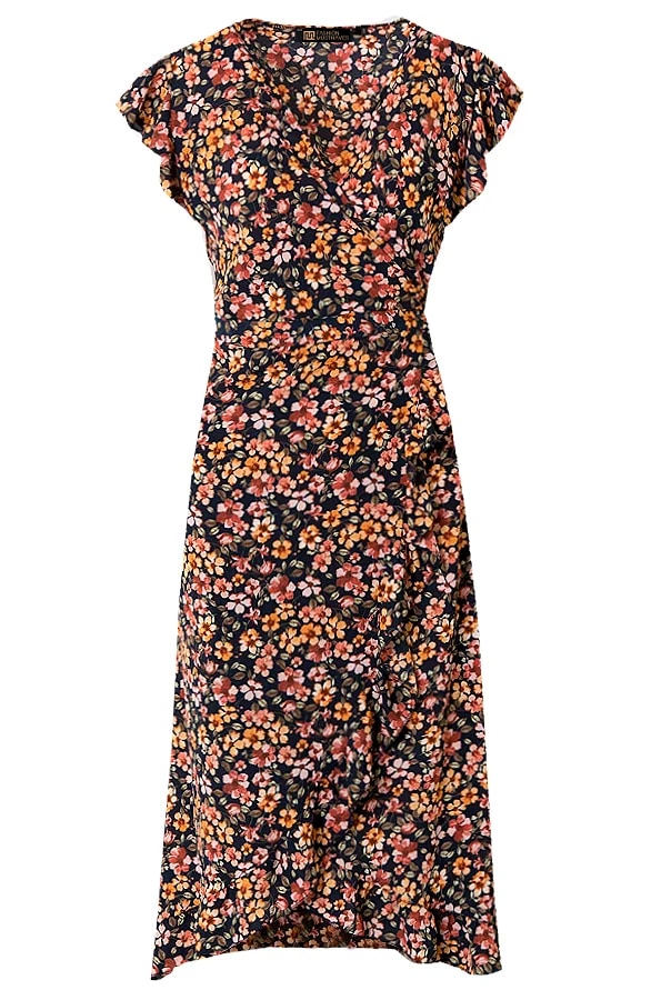 Bloemen Jurk Midi Marine – shoparchief