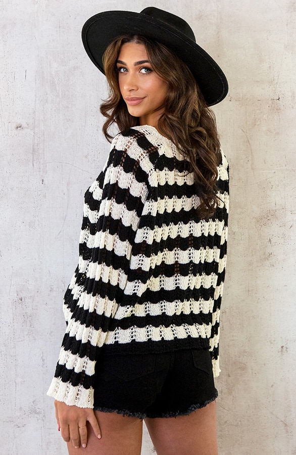 Crochet Top Zwart Ecru – shoparchief, foto 10