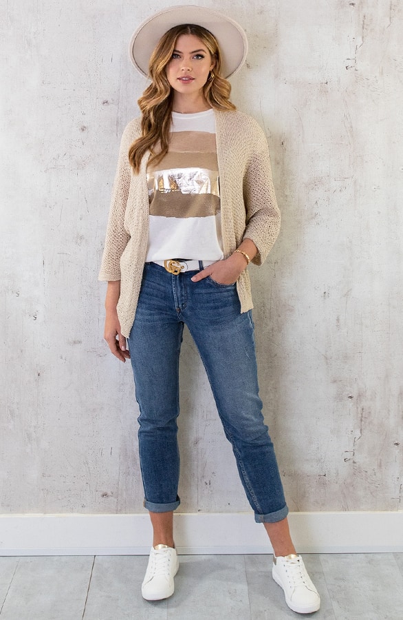 Gehaakt Vest Basic Beige – shoparchief, foto 10
