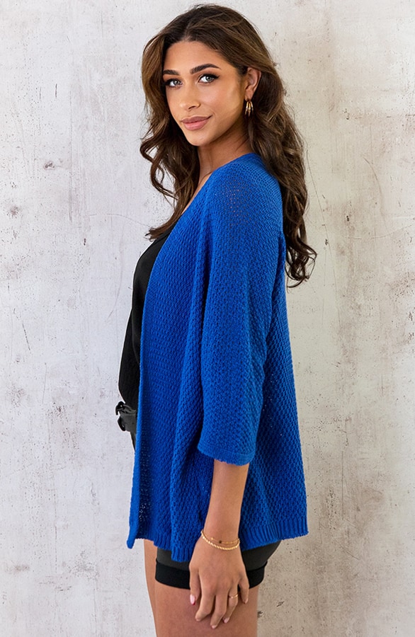 Gehaakt Vest Basic Kobalt – shoparchief, foto 4