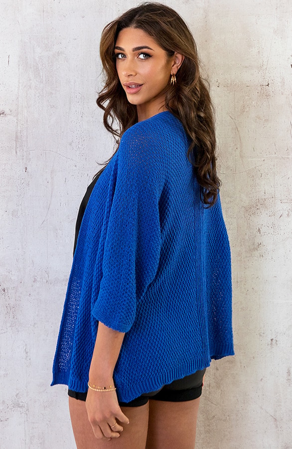 Gehaakt Vest Basic Kobalt – shoparchief, foto 5