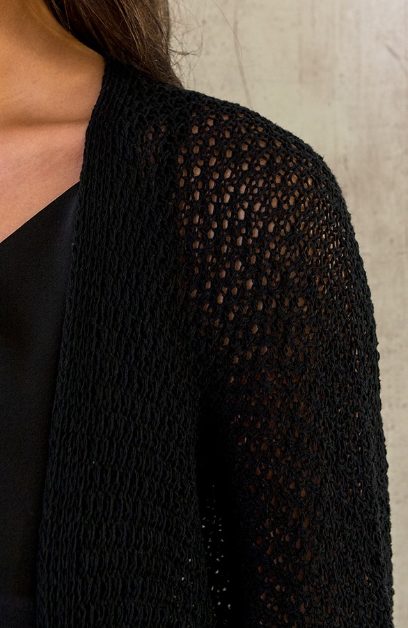 Gehaakt Vest Basic Zwart – shoparchief, foto 6