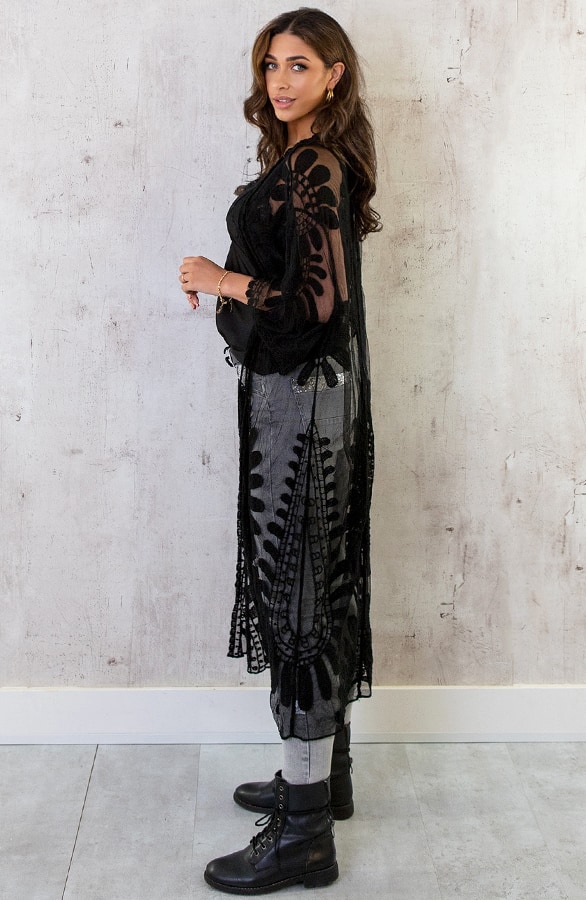 Kanten Kimono Boho Zwart – shoparchief, foto 13