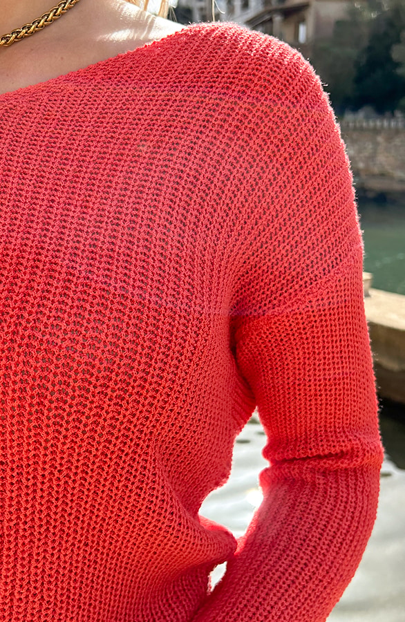 Knitted Top Geknoopt Koraal – shoparchief, foto 7