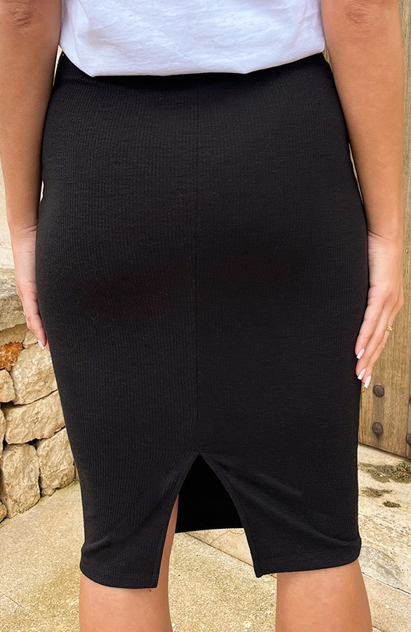 Kokerrok Rib Stretch Black – shoparchief, foto 4