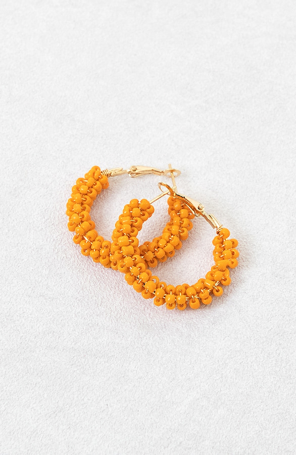 Kralen Oorbellen Oranje – shoparchief, foto 2