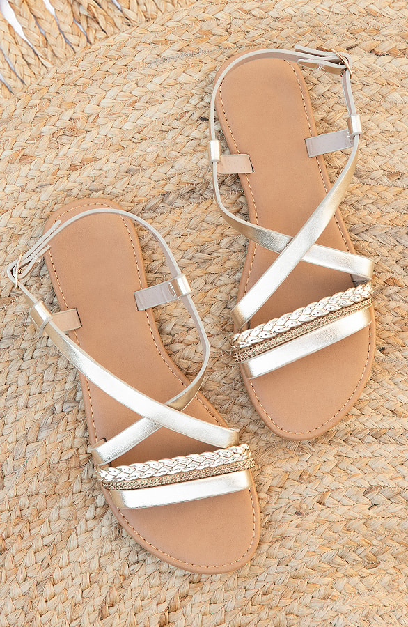 Metallic Gouden Sandalen – shoparchief