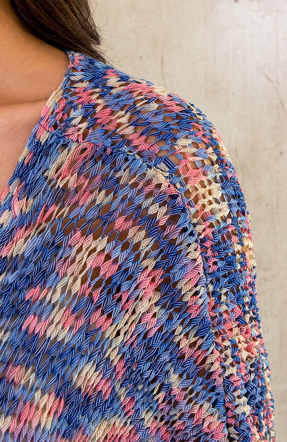 Midi Gehaakt Vest Jeansblauw – shoparchief, foto 5