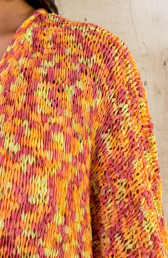 Midi Gehaakt Vest Oranje – shoparchief, foto 9