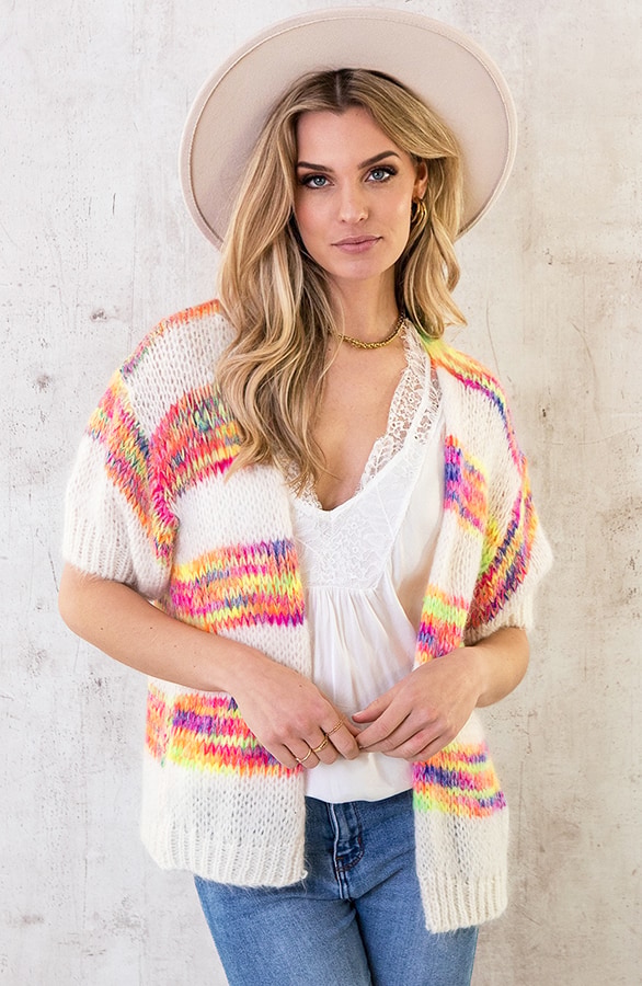 Multicolor Cardigan Mit Kurzem Arm, Shoparchiv, Foto 2