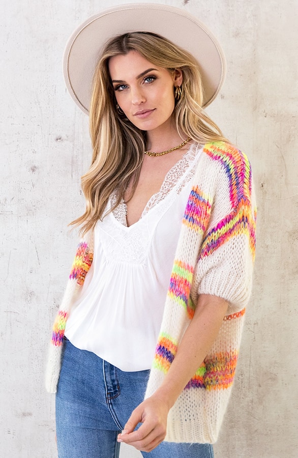Multicolor Cardigan Mit Kurzem Arm, Shoparchiv, Foto 4