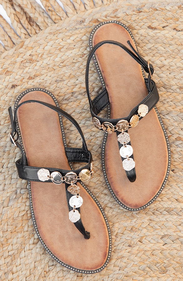Muntjes Sandalen Zwart – shoparchief