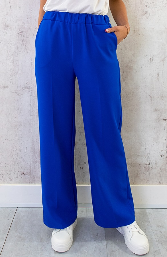 Palazzo Pants Dames Kobalt – shoparchief