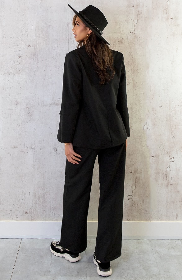 Palazzo Pants Dames Zwart – shoparchief, foto 8