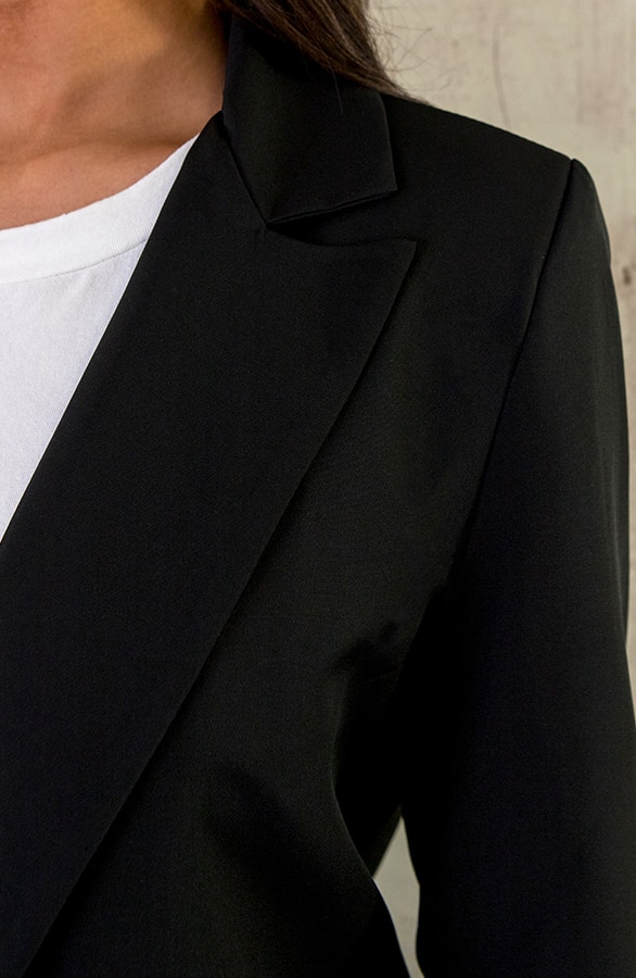 Oversized Blazer Dames Zwart – shoparchief, foto 9