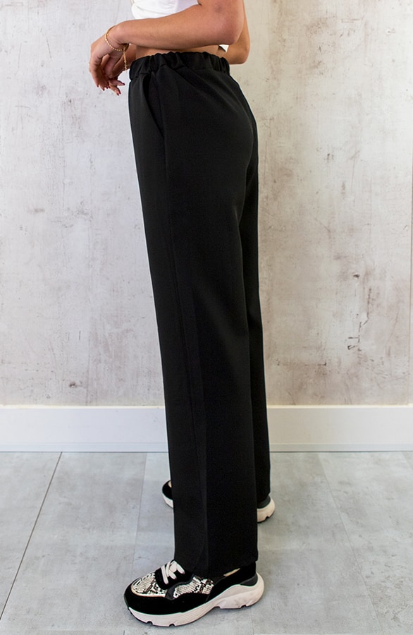 Palazzo Pants Dames Zwart – shoparchief, foto 2